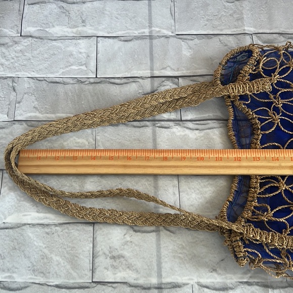 80’s Woven twine/straw patterned Beach mesh bag RARE FIND! - Picture 7 of 7